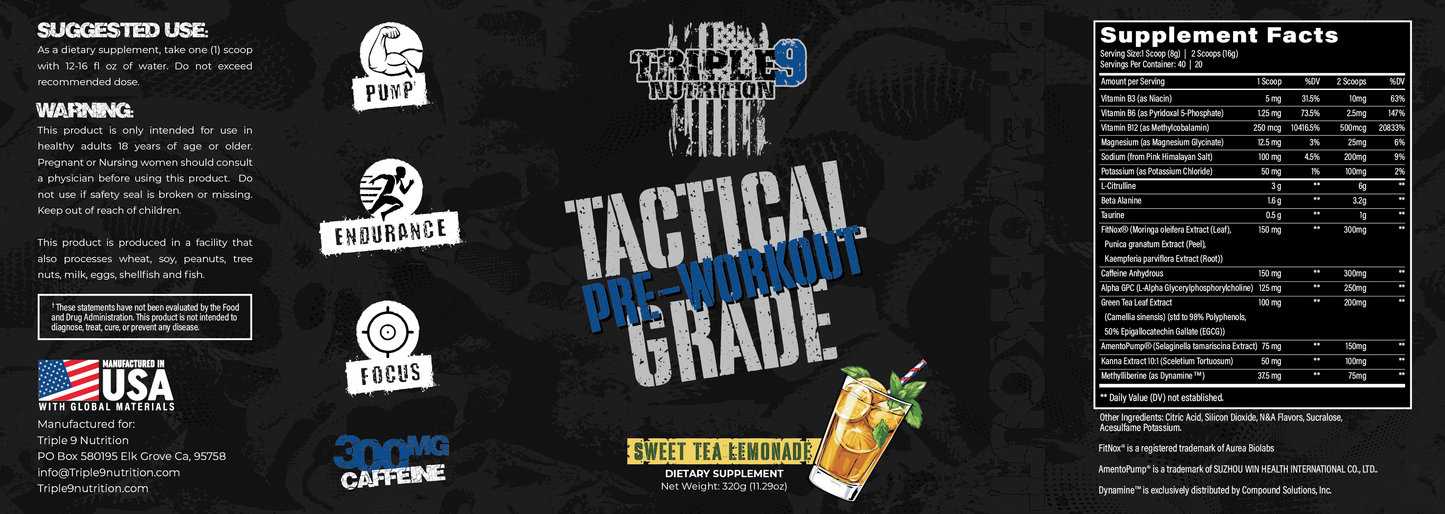 Sweet Tea Lemonade Pre-Workout